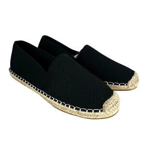 Eileen Fisher Live Slip On Espadrill Black Flats Women's Sz 7.5 New Without Box